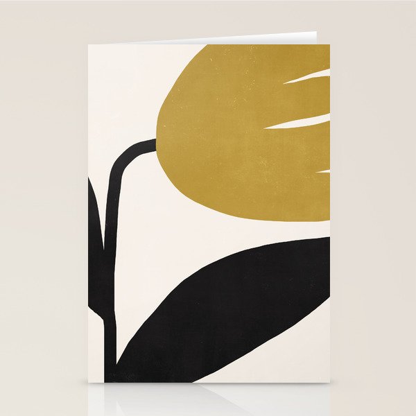 Abstract Flora - ochre Stationery Card Gallery Image 2