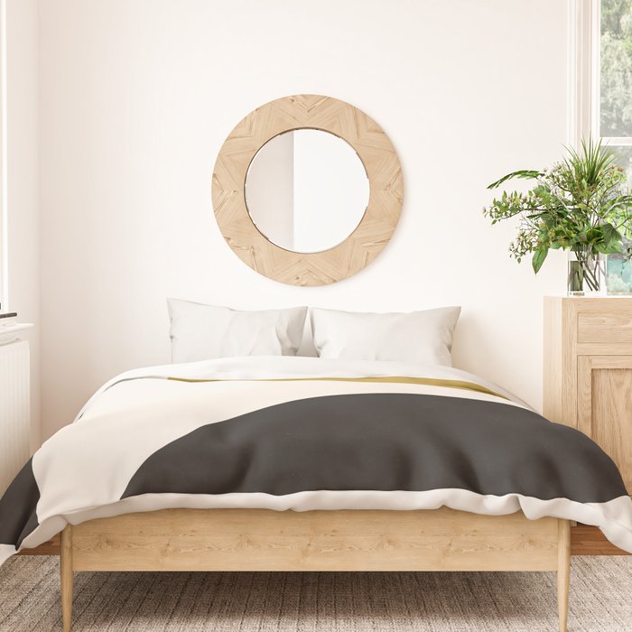 Abstract Flora - ochre Duvet Cover Gallery Image 3