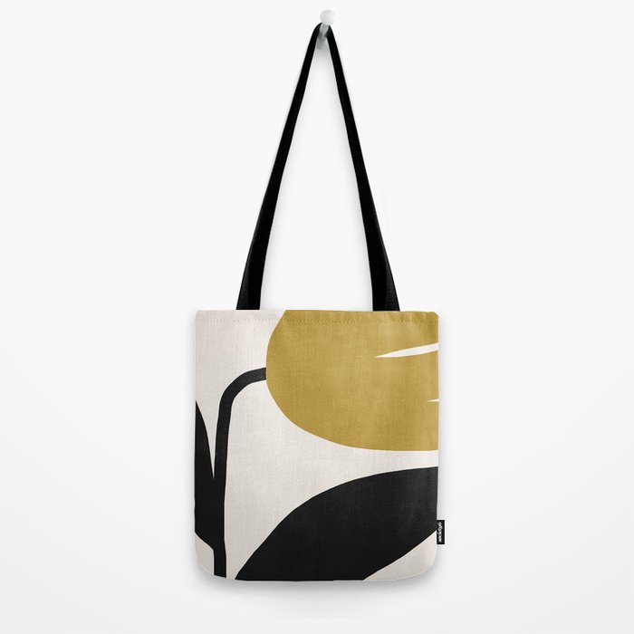 Abstract Flora - ochre Tote Bag Gallery Image 2