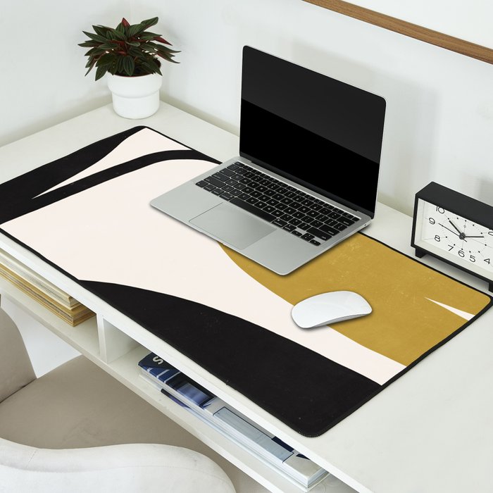 Abstract Flora - ochre Desk Mat Gallery Image 2