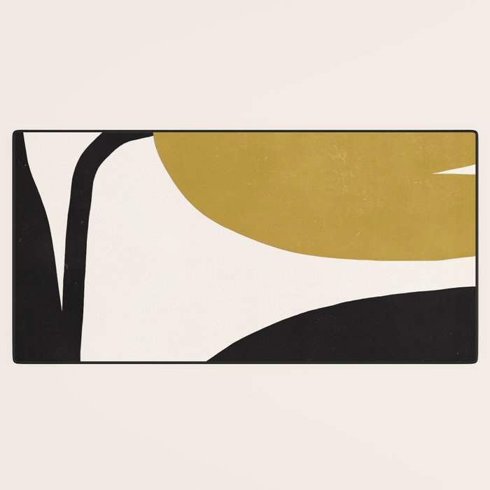 Abstract Flora - ochre Desk Mat Gallery Image 3