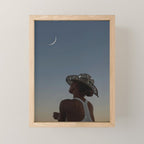 MOON LIGHT | glitter art work by Yana Potter | digital | collage | sparkle and shine | moon light  Mini Art Print Gallery Image 1