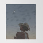 MOON LIGHT | glitter art work by Yana Potter | digital | collage | sparkle and shine | moon light  Throw Blanket Gallery Image 2
