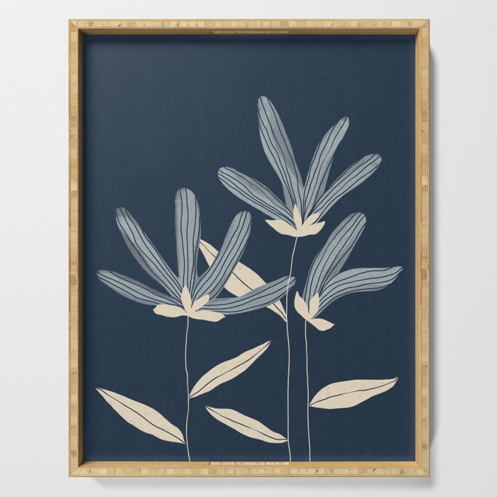 Three Flowers Serving Tray Gallery Image 1