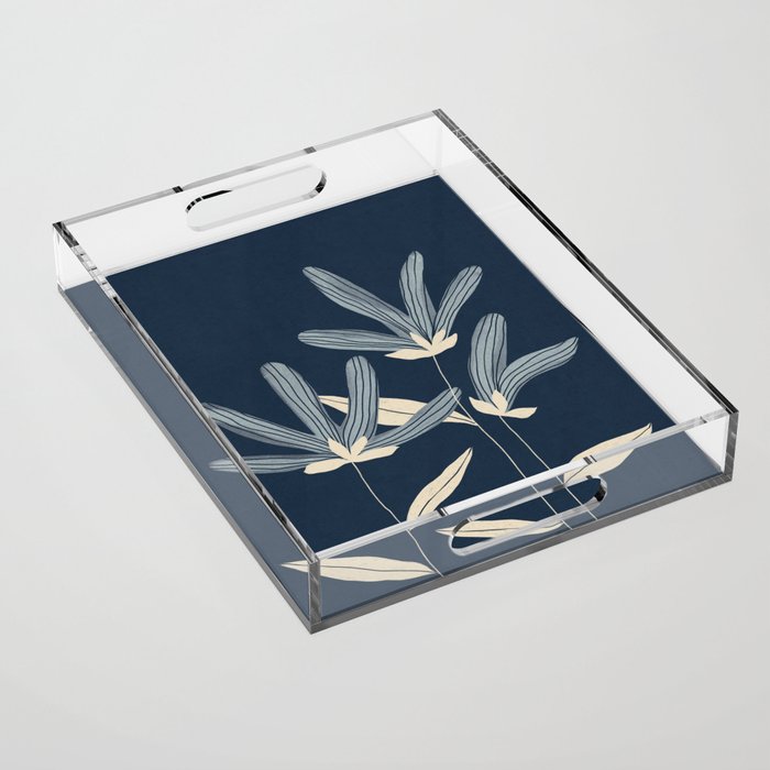 Three Flowers Acrylic Tray Gallery Image 1