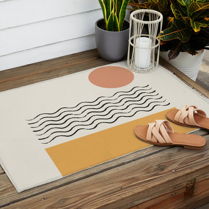 Sun Wave Beach - Abstract Outdoor Rug Gallery Image 2