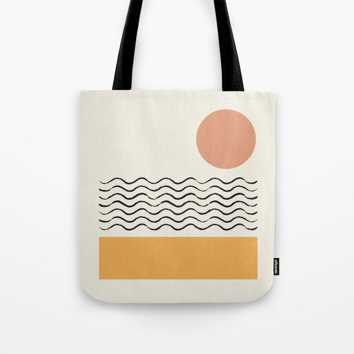 Sun Wave Beach - Abstract Tote Bag Gallery Image 1