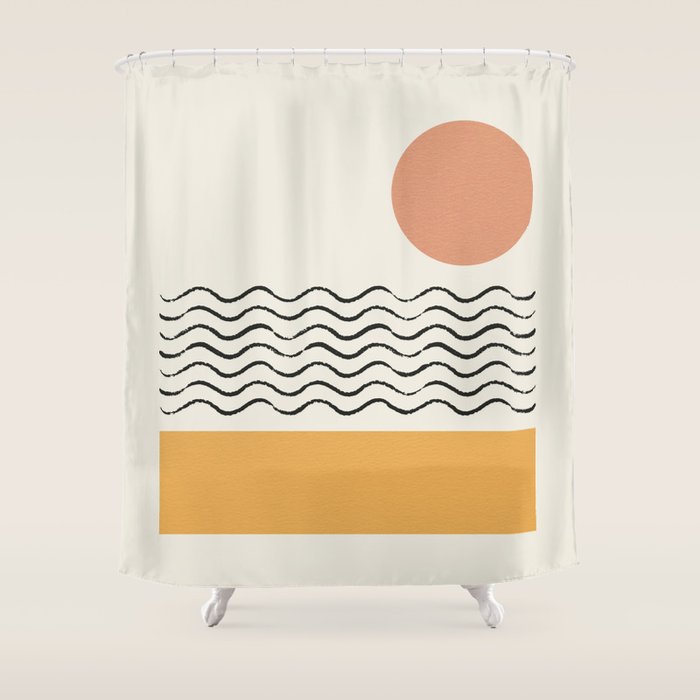 Sun Wave Beach - Abstract Shower Curtain Gallery Image 1