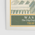 Washington DC Railroad Towards the Capitol Travel Poster Art Print Poster Gallery Image 3