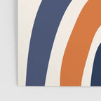 Abstract Shapes 14 in Orange and Navy Blue (Rainbow and Moon Phases Abstraction) Poster Gallery Image 3