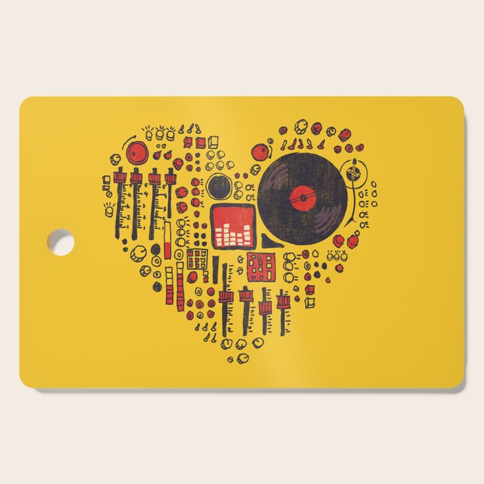 Music in every heartbeat Cutting Board Gallery Image 1