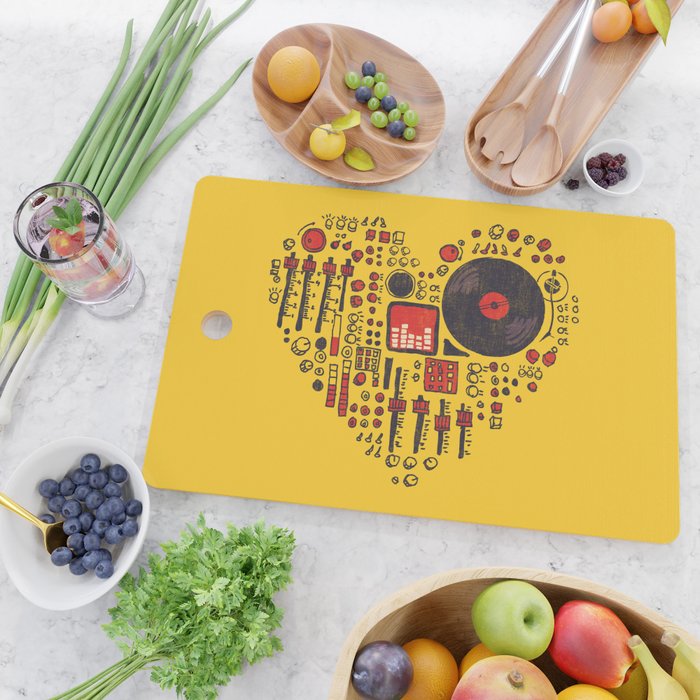 Music in every heartbeat Cutting Board Gallery Image 2