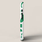 Mid Century Modern Loop Pattern in Kelly Green and White iPhone Case Gallery Image 2