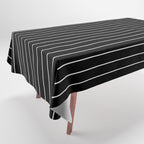 Minimal Arch III Black and White Modern Geometric Lines Tablecloth Gallery Image 1