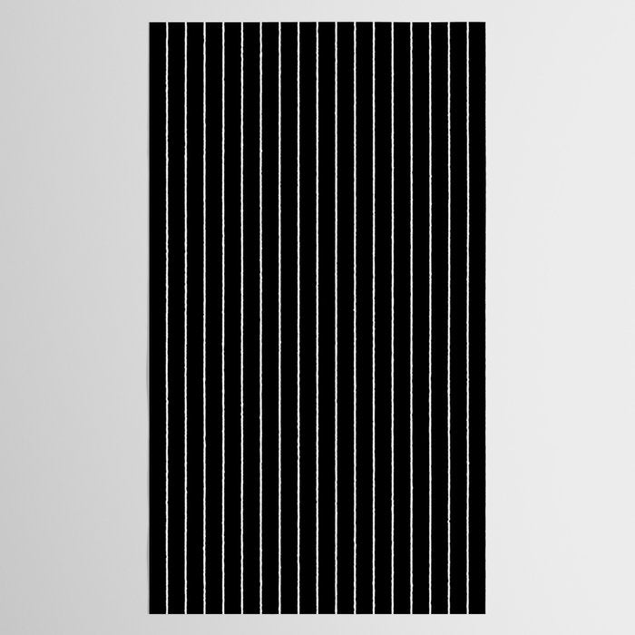 Minimal Arch III Black and White Modern Geometric Lines Tablecloth Gallery Image 2