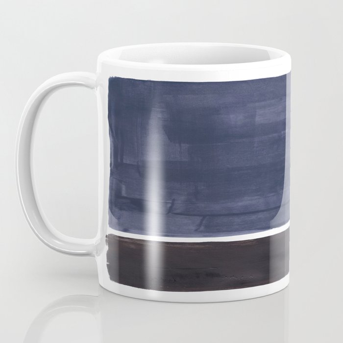 Navy Black Rothko Fun Colorful Mid Century Modern Abstract Painting Shapes Pattern Coffee Mug Gallery Image 3