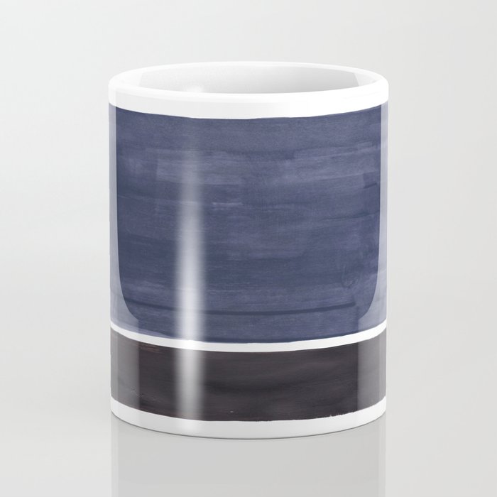Navy Black Rothko Fun Colorful Mid Century Modern Abstract Painting Shapes Pattern Coffee Mug Gallery Image 4