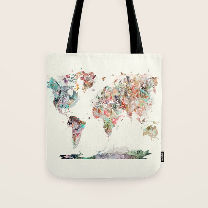 world map Tote Bag Gallery Image 1