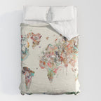 world map Duvet Cover Gallery Image 6