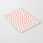Blush Pink and White Gingham Check Notebook Gallery Image 3