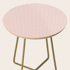 Blush Pink and White Gingham Check Side Table Gallery Image 2