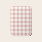 Blush Pink and White Gingham Check Bath Mat Gallery Image 1