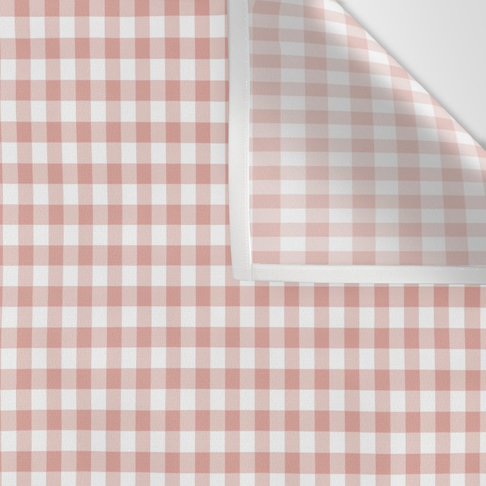 Blush Pink and White Gingham Check Wall Tapestry Gallery Image 3