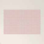 Blush Pink and White Gingham Check Welcome Mat Gallery Image 1