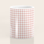 Blush Pink and White Gingham Check Coffee Mug Gallery Image 4