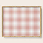 Blush Pink and White Gingham Check Serving Tray Gallery Image 1