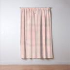 Blush Pink and White Gingham Check Window Curtain Gallery Image 3