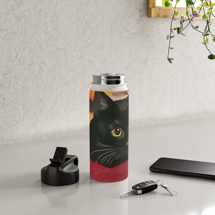 Black Cat Water Bottle Gallery Image 4