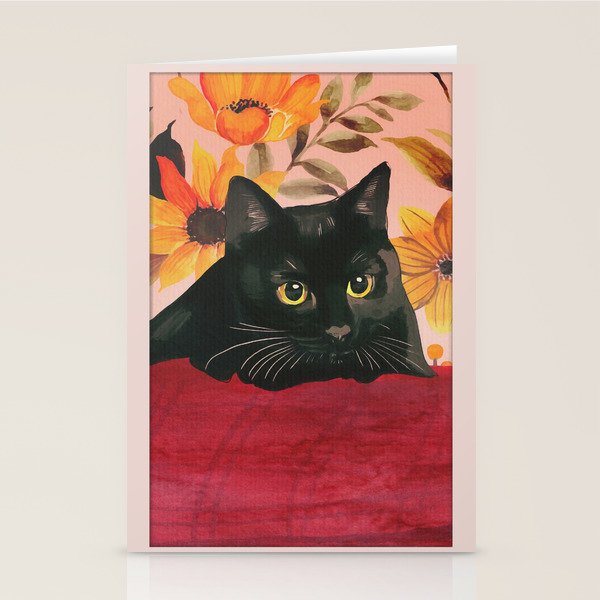 Black Cat Stationery Card Gallery Image 2