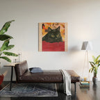 Black Cat Wood Wall Art Gallery Image 2