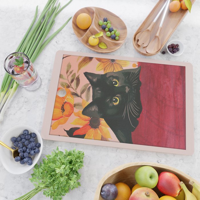Black Cat Cutting Board Gallery Image 2