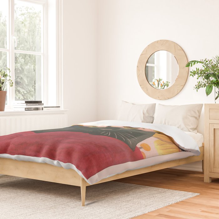 Black Cat Duvet Cover Gallery Image 2