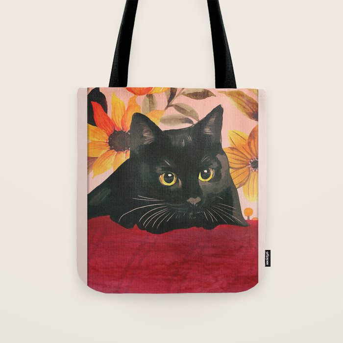 Black Cat Tote Bag Gallery Image 1