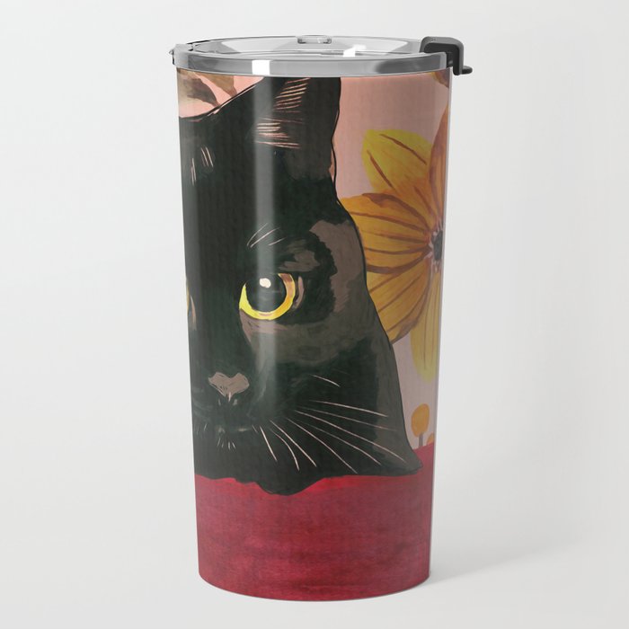 Black Cat Travel Mug Gallery Image 2