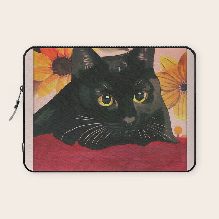 Black Cat Laptop Sleeve Gallery Image 1