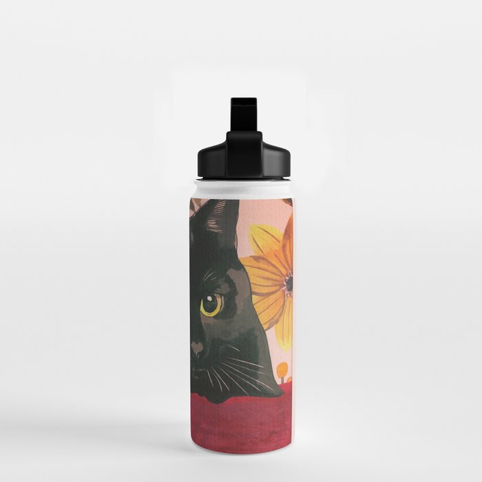 Black Cat Water Bottle Gallery Image 2