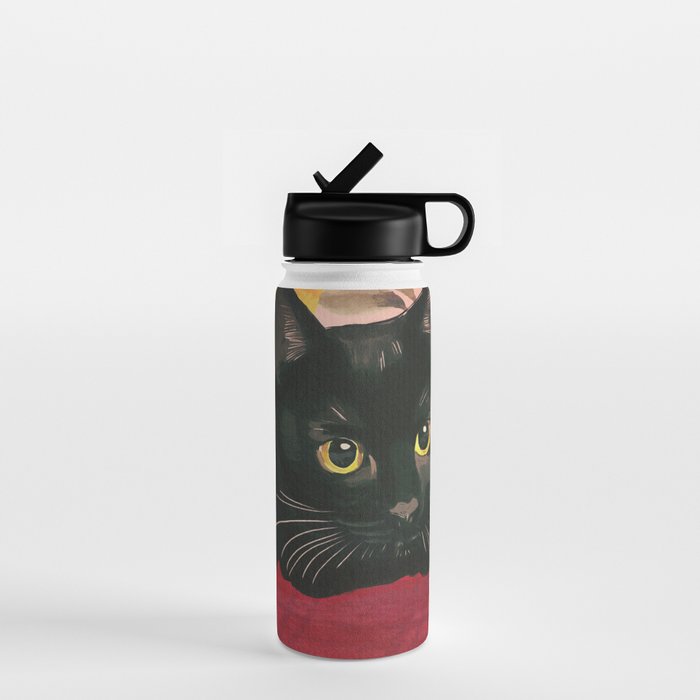 Black Cat Water Bottle Gallery Image 1