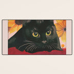 Black Cat Desk Mat Gallery Image 3