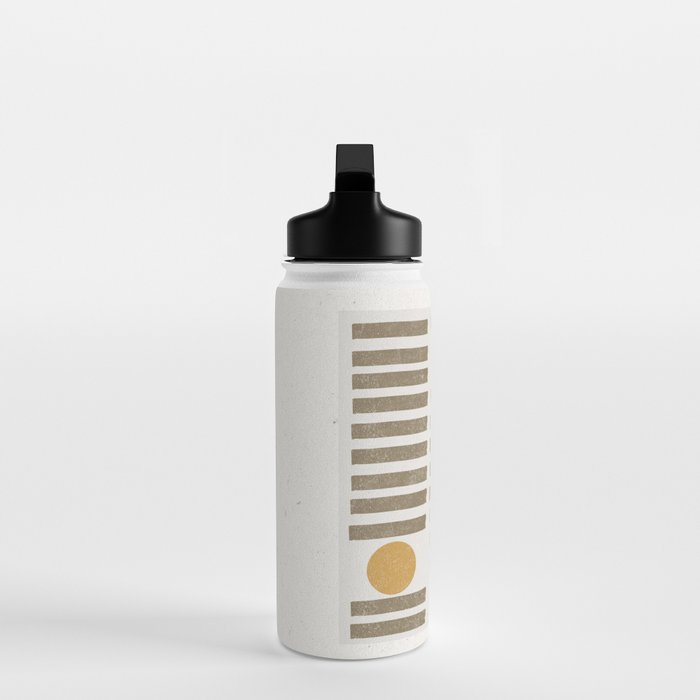 Modern Craft Design Retro Stripes and Circles Water Bottle Gallery Image 3
