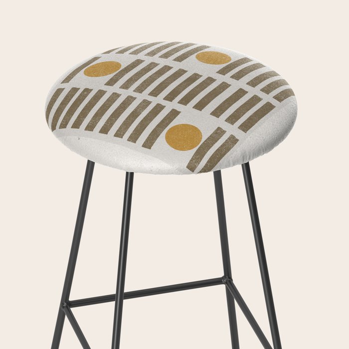 Modern Craft Design Retro Stripes and Circles Stool Gallery Image 2