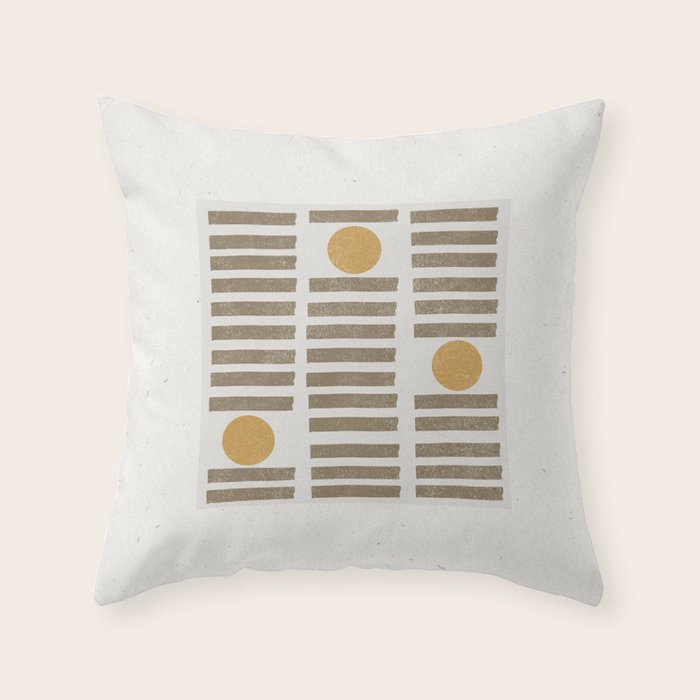 Modern Craft Design Retro Stripes and Circles Throw Pillow Gallery Image 6