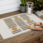 Modern Craft Design Retro Stripes and Circles Outdoor Rug Gallery Image 2
