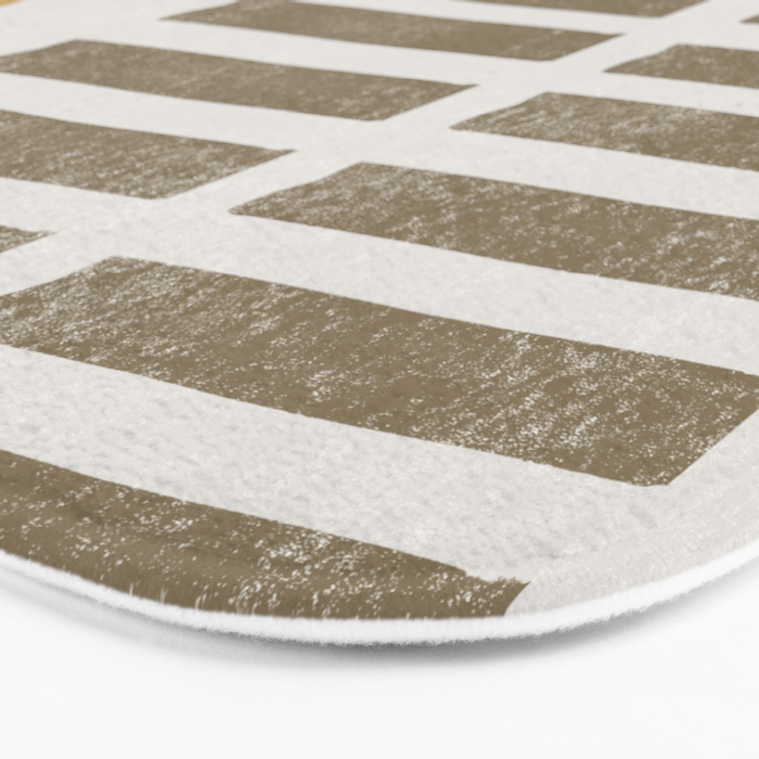 Modern Craft Design Retro Stripes and Circles Bath Mat Gallery Image 3