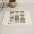 Modern Craft Design Retro Stripes and Circles Rug Gallery Image 1