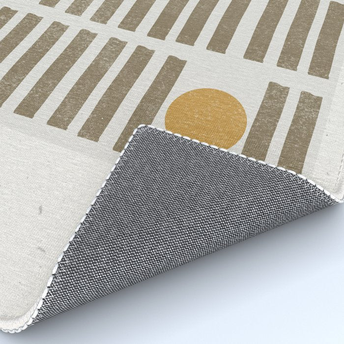 Modern Craft Design Retro Stripes and Circles Rug Gallery Image 4