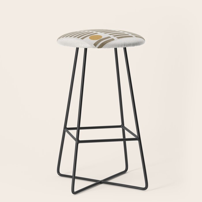 Modern Craft Design Retro Stripes and Circles Stool Gallery Image 1